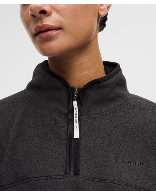 lululemon athletica Black Tumbled Fleece Half-Zip Jacket