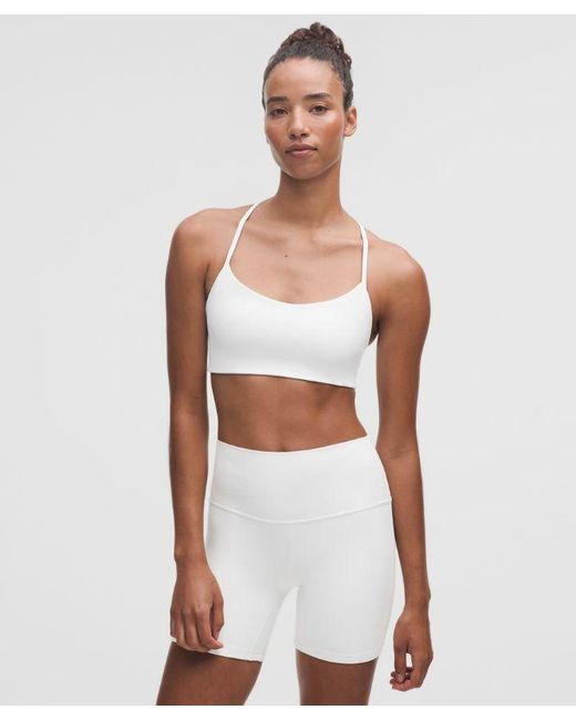 lululemon athletica White Flow Y Bra Light Support, A/B Cup