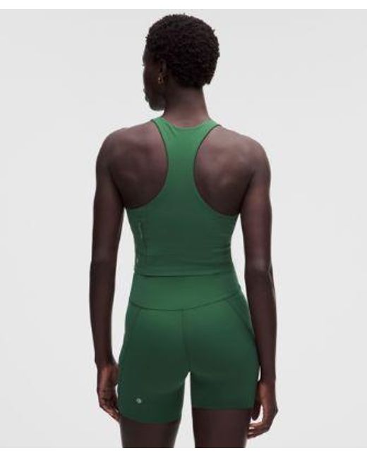 lululemon athletica Green Swift Speed Cropped Tank Top