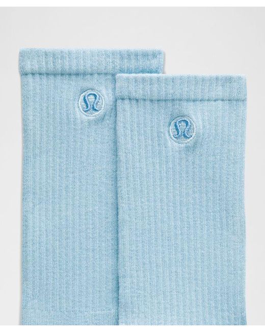 lululemon athletica Blue – Daily Essential Crew Socks – – Size Large
