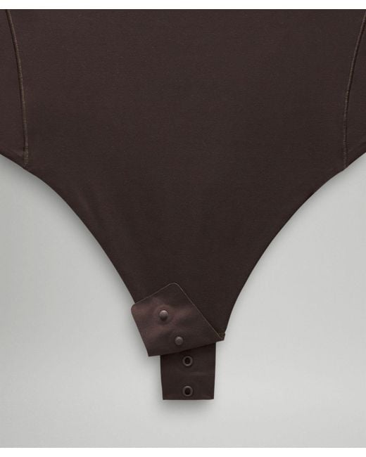 lululemon athletica Gray Wundermost Bodysuit - Ultra-soft Nulu Square-neck Sleeveless Bodysuit