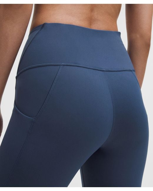 lululemon athletica Blue – Wunder Train High-Rise Tight Leggings With Pockets – 25" – – Size 4