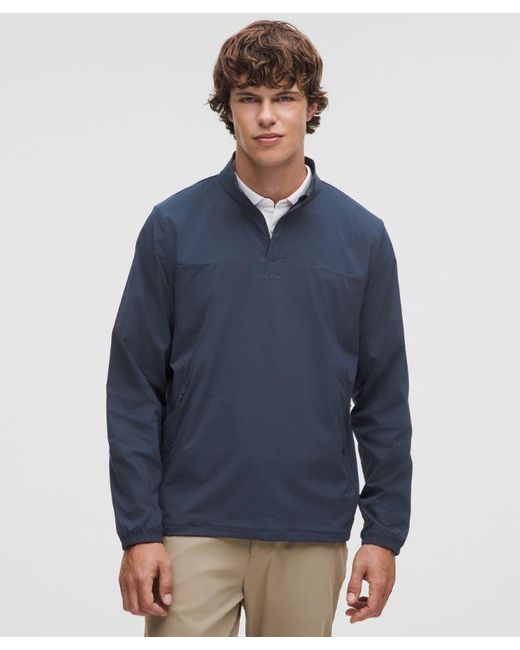 lululemon athletica Blue – Windproof Golf Pullover Quarter-Zip Jacket – – for men
