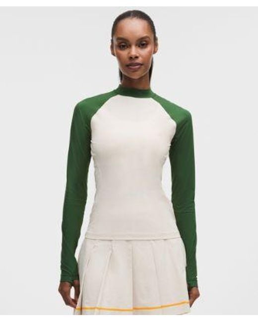 lululemon athletica Green – Uv-Protective Mockneck Long-Sleeve Shirt – – Size Large