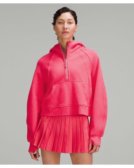 lululemon athletica Red – Scuba Oversized Half-Zip Hoodie – Color Neon/ –