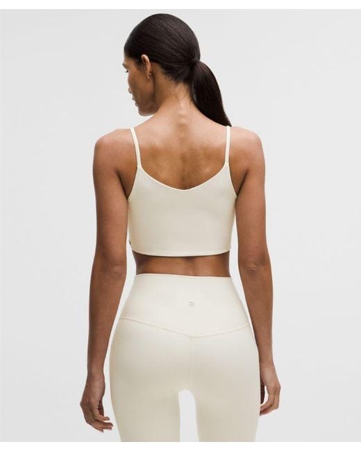 lululemon athletica White – Bend This Cami Spaghetti-Strap Sports Bra Light Support, A–C Cups – – Size Large/Xl