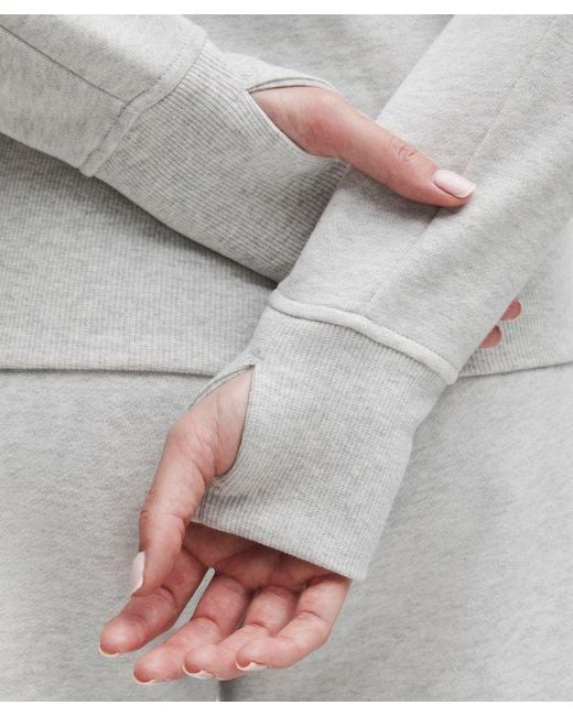 lululemon athletica Gray – Scuba Full-Zip Hoodie – Color Light/ – Size 16