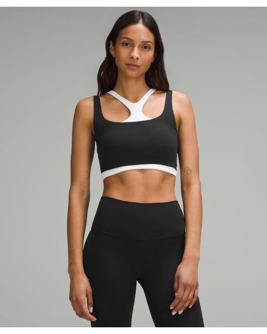 lululemon athletica Black – Bend This Scoop And Square Sports Bra Light Support, A-C Cups – – Size Large/Xl