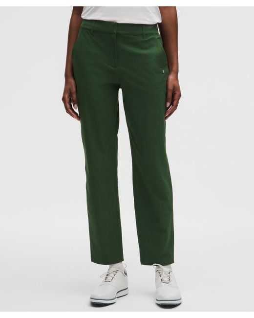 lululemon athletica Green – Stretch Golf Pants Regular Stitched Logo – – Size 28