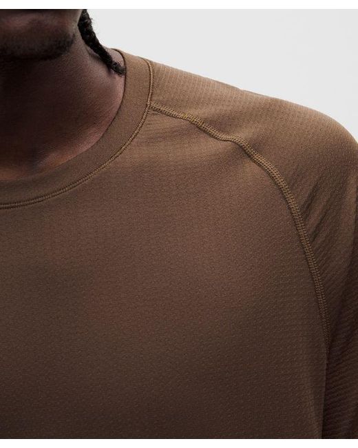 lululemon athletica Brown Metal Vent Tech Short-Sleeve Shirt for men