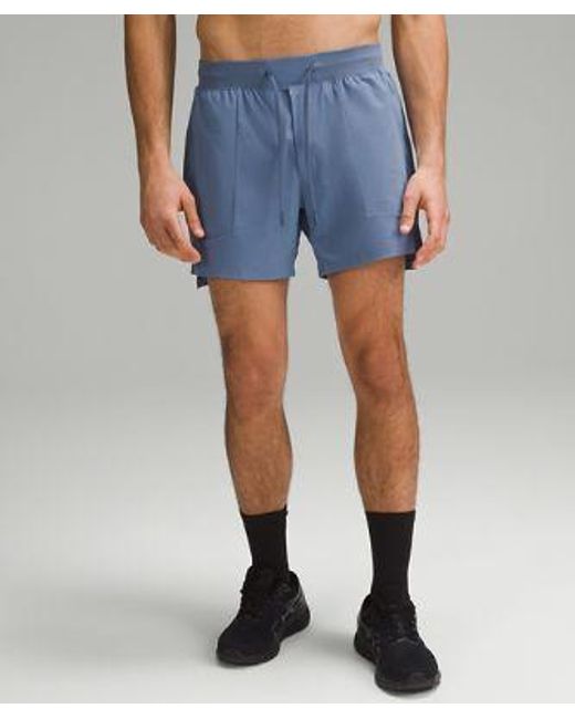 lululemon athletica Blue License To Train Linerless Shorts 5" for men