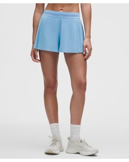 lululemon athletica Blue – Side-Pleat Tennis Shorts – 2.5" – – Size Large