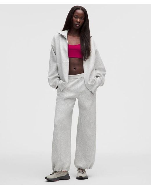 lululemon athletica Gray – Smooth Spacer Oversized Full Zip Hoodie – Color Light/ – Size Large