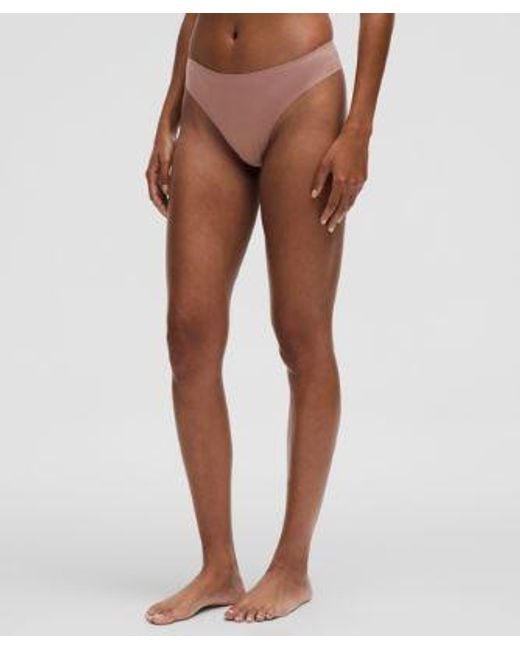 lululemon athletica Natural Invisiwear Mid-Rise Thong Underwear
