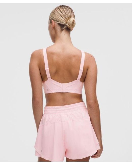 lululemon athletica Pink – Run Times Sports Bra High Support, B–G Cups – – Size 8