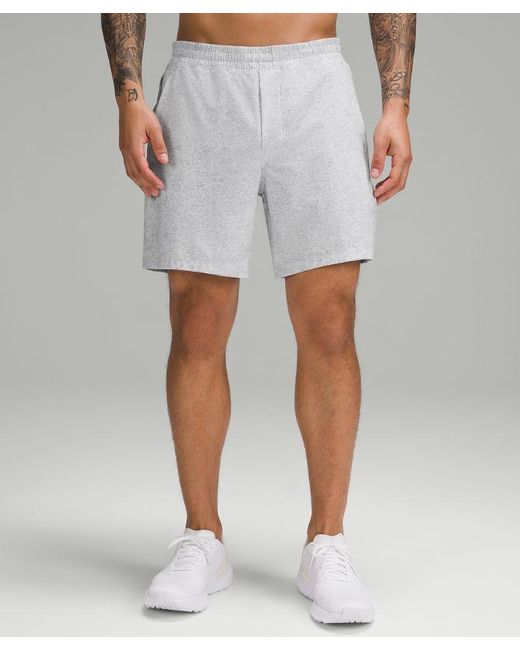 lululemon athletica Pace Breaker Lined Shorts - 7" - Color White/grey - Size L for men