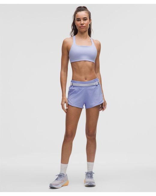 lululemon athletica Blue – Ultralu Square-Neck Workout Sports Bra Medium Support, B/C Cup – – Size 14