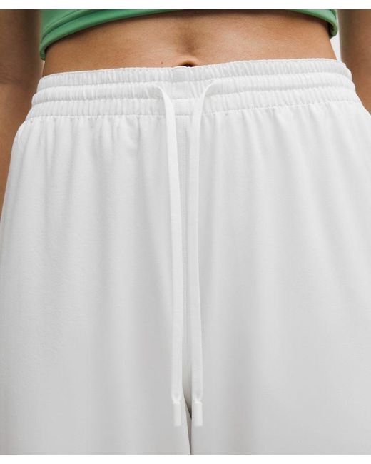 lululemon athletica White – Court Rival Wide-Leg Track Pants Regular Contrast Drawcord – – Size 4