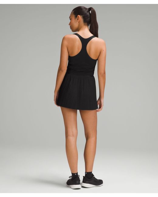 lululemon athletica Black Scoop-neck Pleated Linerless Tennis Dress