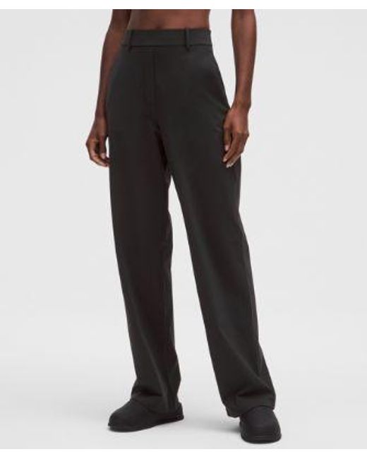 lululemon athletica Black – Daydrift High-Rise Straight-Leg Trousers Short – – Size Large
