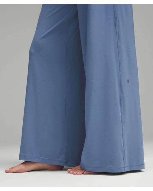 lululemon athletica Blue Modal High-rise Wide-leg Lounge Pants