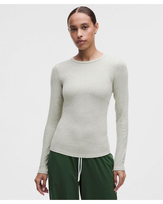 lululemon athletica Gray – Hold Tight Long-Sleeve Shirt – – Size 4