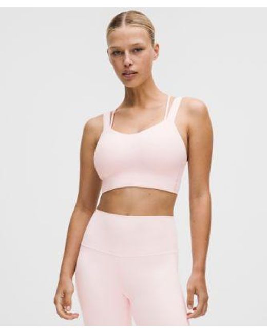 lululemon athletica Pink Like A Cloud Longline Bra