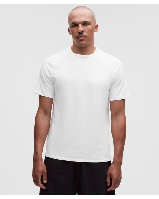 lululemon athletica White – Organic Classic-Fit T-Shirt – – Size Large for men