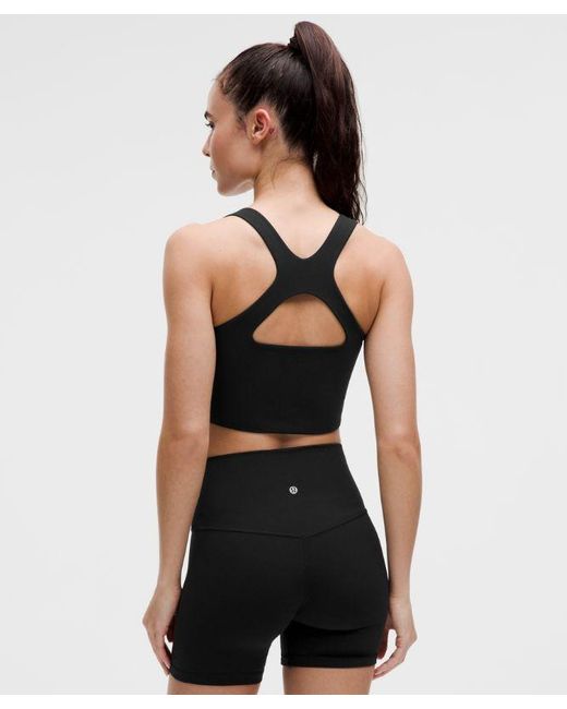 lululemon athletica Black Bend This Scoop And Cross Bra