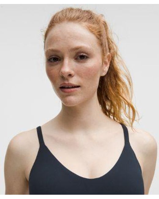 lululemon athletica Blue Focuser Scoop-Neck Bra Nulu