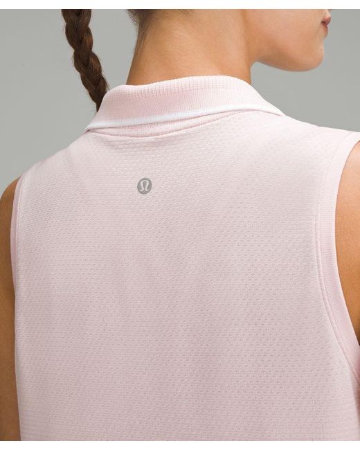 lululemon athletica White – Swiftly Tech Sleeveless Polo Shirt Colour Tip – / –