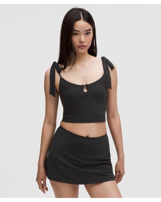 lululemon athletica Black Nulu Bow-Detail Tank Top