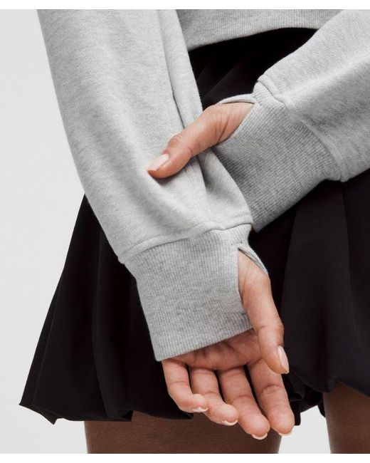 lululemon athletica Gray Scuba Oversized Half-zip Hoodie - Color Light Grey/grey - Size M/l