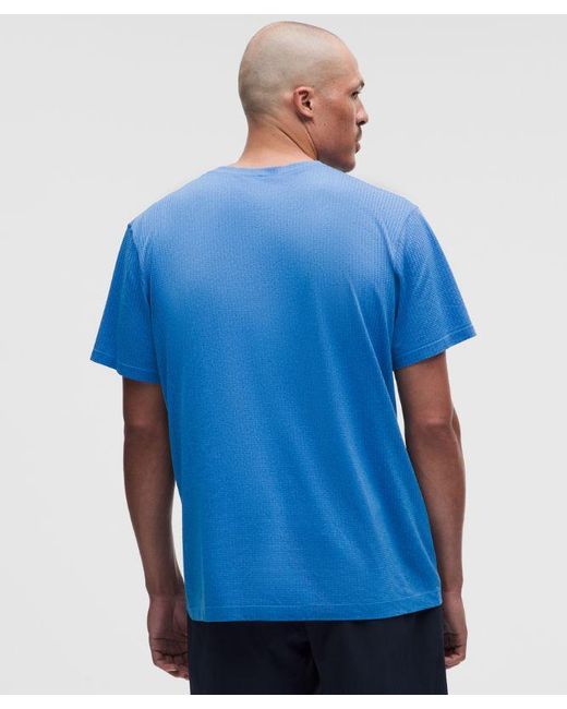 lululemon athletica Blue Metal Vent Tech Relaxed-Fit Short-Sleeve Shirt for men