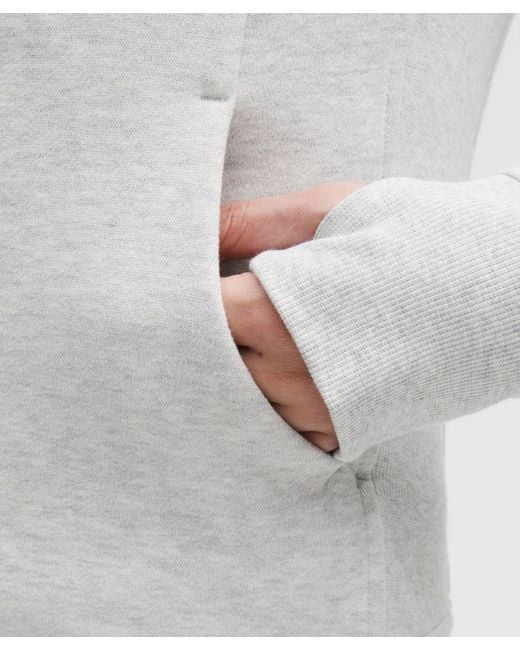 lululemon athletica Gray – Scuba Full-Zip Hoodie – Color Light/ – Size 16
