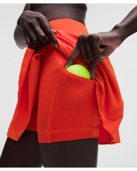lululemon athletica Red A-Line Side-Pleat Tennis Skirt