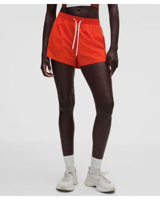 lululemon athletica Red – Court Rival High-Rise Shorts – 3" – – Size 4