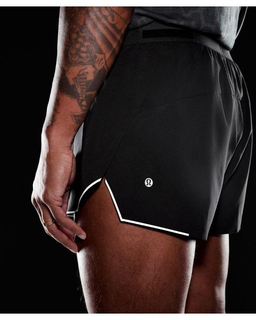 lululemon athletica Black Fast And Free Split Shorts 3" for men