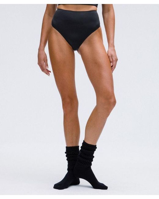 lululemon athletica Black Wundermost Ultra-Soft Nulu High-Waist Thong Underwear