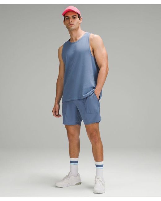 lululemon athletica Blue – License To Train Lined Shorts – 7" – – for men