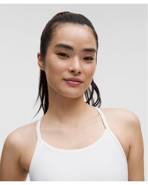 lululemon athletica Red Flow Y Mid-Support Bra Logo