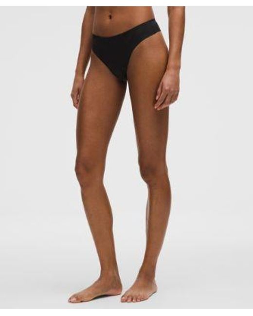 lululemon athletica Blue Invisiwear Mid-Rise Thong Underwear