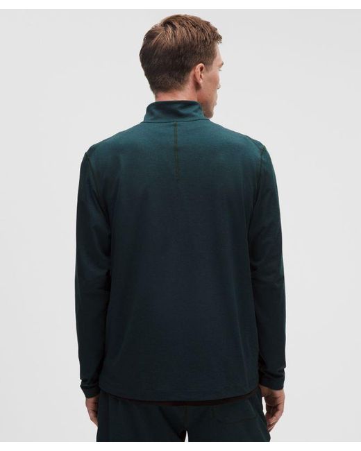 lululemon athletica Blue – Soft Jersey Half Zip Long-Sleeve Top – – for men
