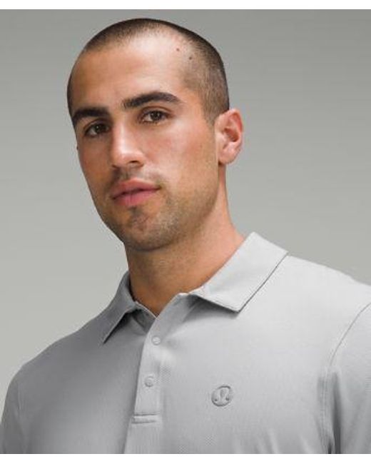 lululemon athletica Gray – Logo Sport Polo Short-Sleeve – – for men