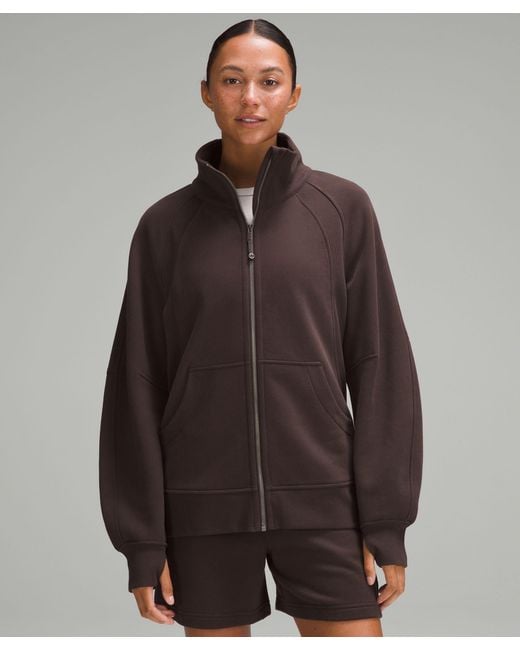 lululemon athletica Scuba Oversized Funnel-neck Full Zip Sweater - Color Brown - Size Xs/s