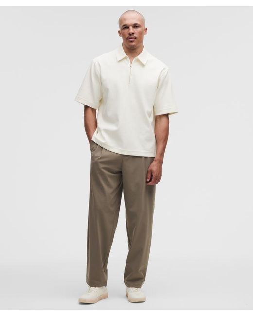 lululemon athletica Natural – Daydrift Relaxed-Fit Pleated Trousers Regular No Belt Loops – – Size Large for men