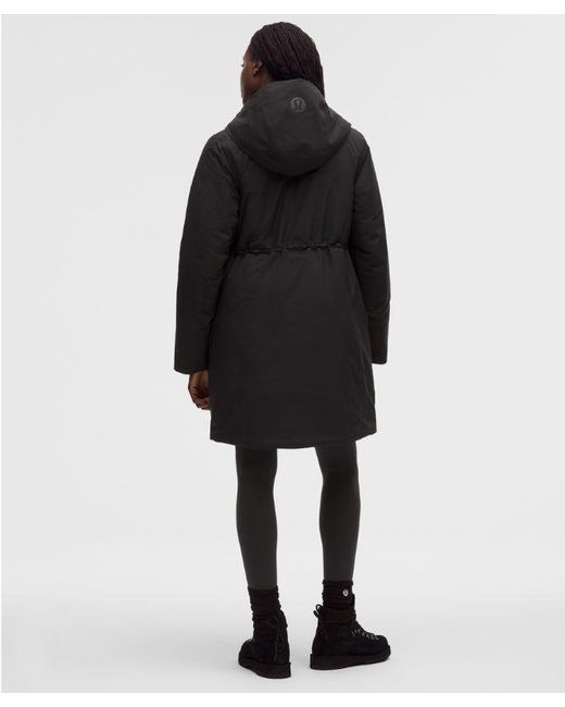 lululemon athletica Black – Waterproof Insulated Cinch-Waist Parka – – Size Large