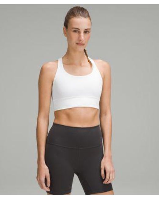 lululemon athletica Blue – Energy Longline Sports Bra Medium Support, B–D Cups – – Size 14
