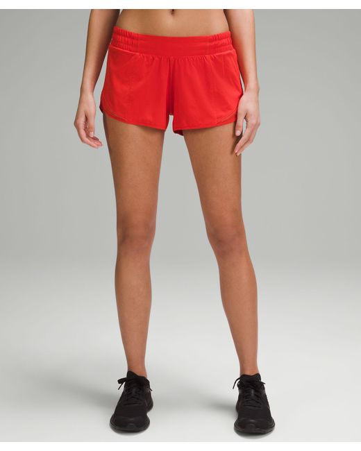 lululemon athletica Red Hotty Hot Low-rise Lined Shorts 2.5"