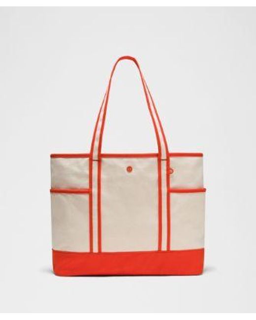 lululemon athletica Red – Daily Multi-Pocket Zip-Top Tote Bag 18L –